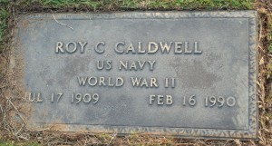 Roy Caldwell footstone