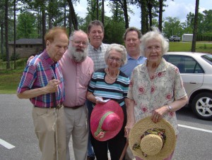 Marvin Harper, Arthur Fowler (Aunt Mary’s grandson), Tom Spencer, Sue Spencer, Rob Spencer, Laura Young; Jennings Chapel, 2008 homecoming.