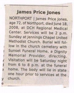 James Price Jones Obituary - 2