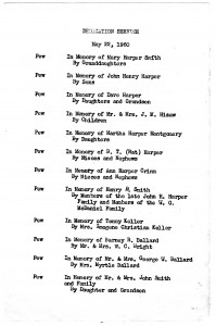 Pew Donations in the 1960s by the congregation.