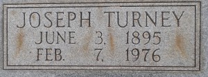 Joseph Turney Banks headstone plate