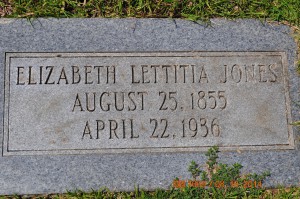 Jones, Elizabeth Lettitia