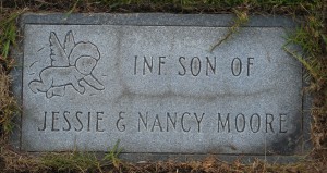 Moore Infant son of Jessie and Nancy